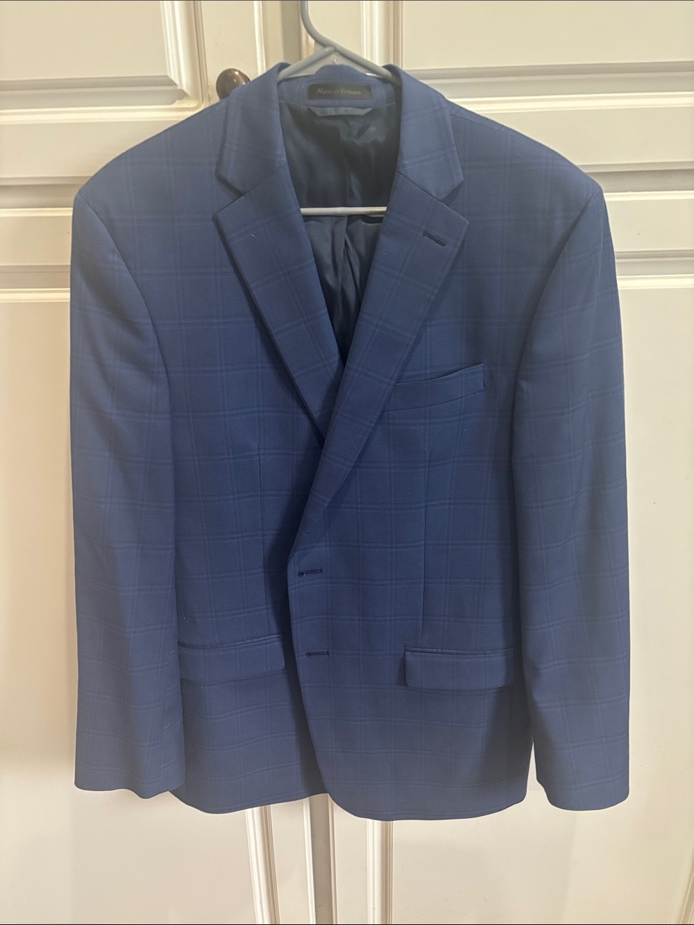 Lauren Ralph Lauren Blue Windowpane Sport Coat Blazer Men’s 42R EUC